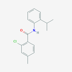 molecular formula C17H18ClNO B5754040 2-chloro-N-(2-isopropylphenyl)-4-methylbenzamide 