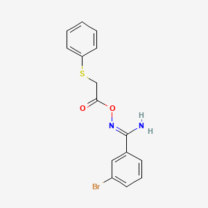 molecular formula C15H13BrN2O2S B5754044 3-bromo-N'-{[(phenylthio)acetyl]oxy}benzenecarboximidamide 