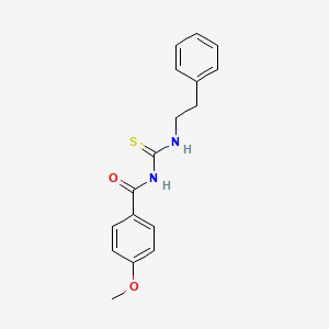 molecular formula C17H18N2O2S B5754055 4-methoxy-N-{[(2-phenylethyl)amino]carbonothioyl}benzamide 