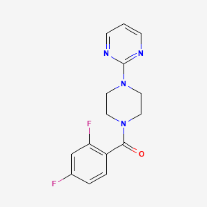 molecular formula C15H14F2N4O B5754064 2-[4-(2,4-difluorobenzoyl)-1-piperazinyl]pyrimidine 