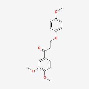 molecular formula C18H20O5 B5754070 1-(3,4-dimethoxyphenyl)-3-(4-methoxyphenoxy)-1-propanone 