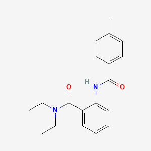 molecular formula C19H22N2O2 B5754085 N,N-diethyl-2-[(4-methylbenzoyl)amino]benzamide 