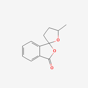 molecular formula C12H12O3 B575410 spiro[isobenzofuran-1(3H),5-methyl-2'-tetrahydrofuran]-3-one CAS No. 180198-87-2