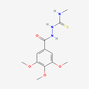 molecular formula C12H17N3O4S B5754118 N-methyl-2-(3,4,5-trimethoxybenzoyl)hydrazinecarbothioamide 