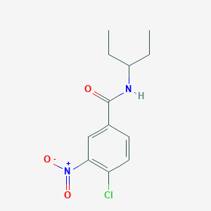 molecular formula C12H15ClN2O3 B5754127 4-chloro-N-(1-ethylpropyl)-3-nitrobenzamide 