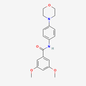 molecular formula C19H22N2O4 B5754129 3,5-dimethoxy-N-[4-(4-morpholinyl)phenyl]benzamide 