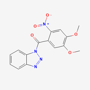 molecular formula C15H12N4O5 B5754136 1-(4,5-dimethoxy-2-nitrobenzoyl)-1H-1,2,3-benzotriazole 