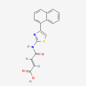 molecular formula C17H12N2O3S B5754143 4-{[4-(1-naphthyl)-1,3-thiazol-2-yl]amino}-4-oxo-2-butenoic acid 