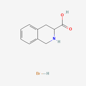 molecular formula C10H12BrNO2 B575415 1,2,3,4-Tetrahydroisoquinoline-3-carboxylic acid hydrobromide CAS No. 190961-50-3