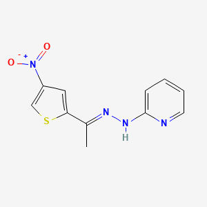 molecular formula C11H10N4O2S B5754150 1-(4-nitro-2-thienyl)ethanone 2-pyridinylhydrazone 