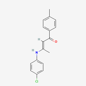 molecular formula C17H16ClNO B5754181 3-[(4-chlorophenyl)amino]-1-(4-methylphenyl)-2-buten-1-one 