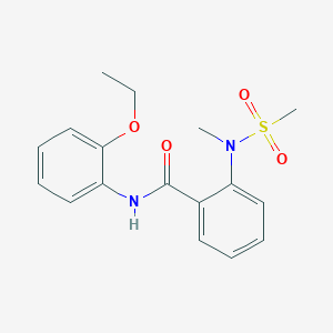 molecular formula C17H20N2O4S B5754212 N-(2-ethoxyphenyl)-2-[methyl(methylsulfonyl)amino]benzamide 