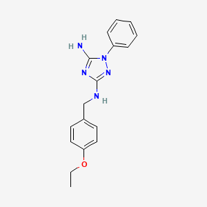 molecular formula C17H19N5O B5754220 N~3~-(4-ethoxybenzyl)-1-phenyl-1H-1,2,4-triazole-3,5-diamine 