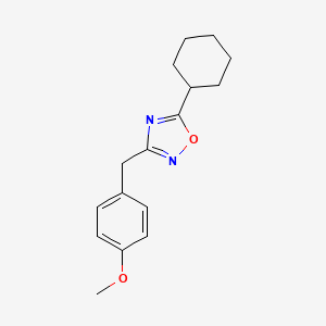 molecular formula C16H20N2O2 B5754232 5-cyclohexyl-3-(4-methoxybenzyl)-1,2,4-oxadiazole 