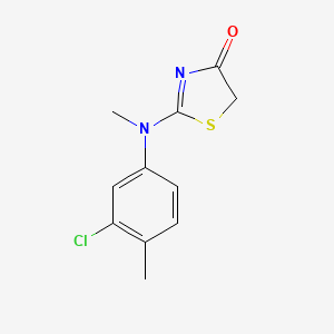 molecular formula C11H11ClN2OS B5754237 2-[(3-chloro-4-methylphenyl)(methyl)amino]-1,3-thiazol-4(5H)-one 