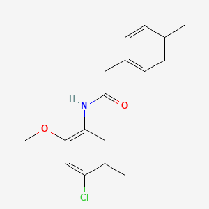 molecular formula C17H18ClNO2 B5754238 N-(4-chloro-2-methoxy-5-methylphenyl)-2-(4-methylphenyl)acetamide 