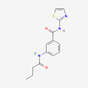 molecular formula C14H15N3O2S B5754241 3-(butyrylamino)-N-1,3-thiazol-2-ylbenzamide 