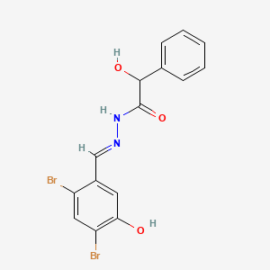 molecular formula C15H12Br2N2O3 B5754252 N'-(2,4-dibromo-5-hydroxybenzylidene)-2-hydroxy-2-phenylacetohydrazide 