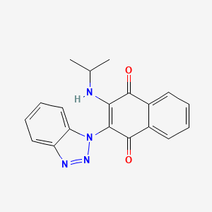 molecular formula C19H16N4O2 B5754263 2-(1H-1,2,3-benzotriazol-1-yl)-3-(isopropylamino)naphthoquinone 