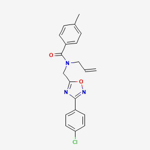 molecular formula C20H18ClN3O2 B5754277 N-allyl-N-{[3-(4-chlorophenyl)-1,2,4-oxadiazol-5-yl]methyl}-4-methylbenzamide 