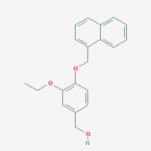 molecular formula C20H20O3 B5754285 [3-ethoxy-4-(1-naphthylmethoxy)phenyl]methanol 