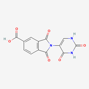 molecular formula C13H7N3O6 B5754289 2-(2,4-dioxo-1,2,3,4-tetrahydro-5-pyrimidinyl)-1,3-dioxo-5-isoindolinecarboxylic acid 