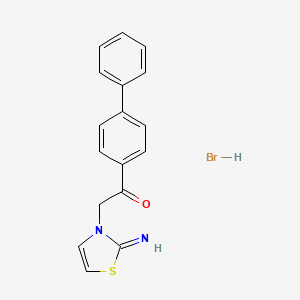 molecular formula C17H15BrN2OS B5754291 1-(4-biphenylyl)-2-(2-imino-1,3-thiazol-3(2H)-yl)ethanone hydrobromide CAS No. 220809-88-1