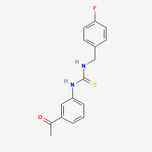 molecular formula C16H15FN2OS B5754292 N-(3-acetylphenyl)-N'-(4-fluorobenzyl)thiourea 