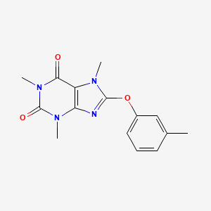 molecular formula C15H16N4O3 B5754304 1,3,7-trimethyl-8-(3-methylphenoxy)-3,7-dihydro-1H-purine-2,6-dione 