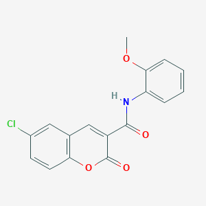 molecular formula C17H12ClNO4 B5754312 6-chloro-N-(2-methoxyphenyl)-2-oxo-2H-chromene-3-carboxamide 