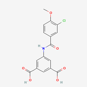 molecular formula C16H12ClNO6 B5754314 5-[(3-chloro-4-methoxybenzoyl)amino]isophthalic acid 
