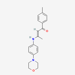 molecular formula C21H24N2O2 B5754325 1-(4-methylphenyl)-3-{[4-(4-morpholinyl)phenyl]amino}-2-buten-1-one 
