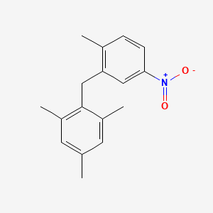 molecular formula C17H19NO2 B5754331 1,3,5-trimethyl-2-(2-methyl-5-nitrobenzyl)benzene 