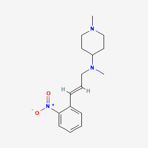 molecular formula C16H23N3O2 B5754347 N,1-dimethyl-N-[3-(2-nitrophenyl)-2-propen-1-yl]-4-piperidinamine 