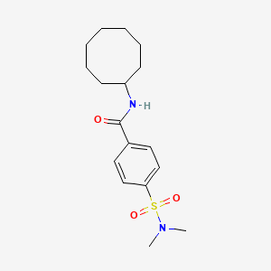 molecular formula C17H26N2O3S B5754355 N-cyclooctyl-4-[(dimethylamino)sulfonyl]benzamide 