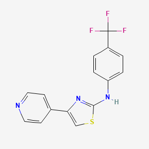 molecular formula C15H10F3N3S B5754381 4-(4-pyridinyl)-N-[4-(trifluoromethyl)phenyl]-1,3-thiazol-2-amine 