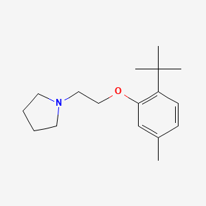 molecular formula C17H27NO B5754386 1-[2-(2-tert-butyl-5-methylphenoxy)ethyl]pyrrolidine 