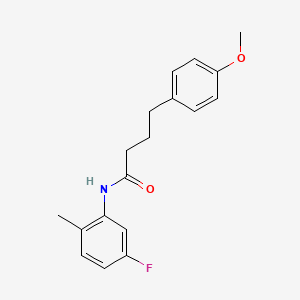 molecular formula C18H20FNO2 B5754394 N-(5-fluoro-2-methylphenyl)-4-(4-methoxyphenyl)butanamide 