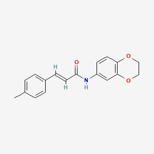 molecular formula C18H17NO3 B5754395 N-(2,3-dihydro-1,4-benzodioxin-6-yl)-3-(4-methylphenyl)acrylamide 