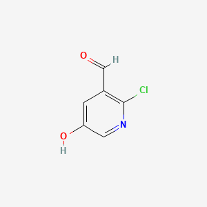 molecular formula C6H4ClNO2 B575440 2-Chloro-5-hydroxypyridine-3-carbaldehyde CAS No. 176433-62-8