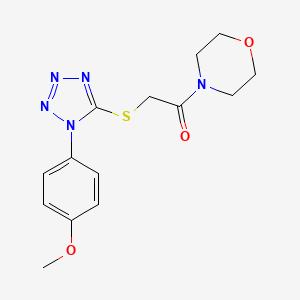 molecular formula C14H17N5O3S B5754407 4-({[1-(4-methoxyphenyl)-1H-tetrazol-5-yl]thio}acetyl)morpholine 