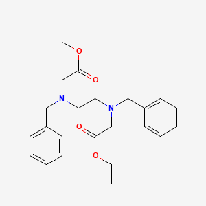 molecular formula C24H32N2O4 B575442 {Benzyl-[2-(benzyl-ethoxycarbonylmethyl-amino)-ethyl]-amino}-acetic acid ethyl ester CAS No. 183995-63-3