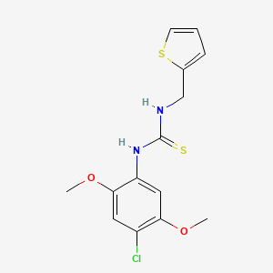 molecular formula C14H15ClN2O2S2 B5754439 N-(4-chloro-2,5-dimethoxyphenyl)-N'-(2-thienylmethyl)thiourea 