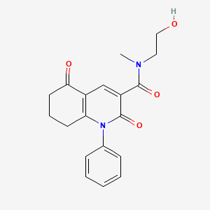 N-(2-hydroxyethyl)-N-methyl-2,5-dioxo-1-phenyl-1,2,5,6,7,8-hexahydro-3-quinolinecarboxamide