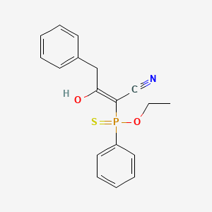 molecular formula C18H18NO2PS B5754458 O-ethyl (1-cyano-2-hydroxy-3-phenyl-1-propen-1-yl)phenylphosphinothioate 