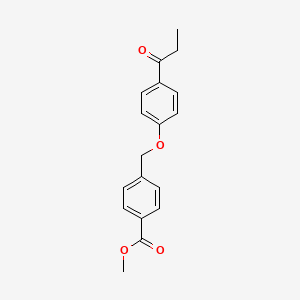 molecular formula C18H18O4 B5754459 methyl 4-[(4-propionylphenoxy)methyl]benzoate 