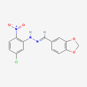 molecular formula C14H10ClN3O4 B5754471 1,3-benzodioxole-5-carbaldehyde (5-chloro-2-nitrophenyl)hydrazone 