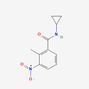 molecular formula C11H12N2O3 B5754482 N-cyclopropyl-2-methyl-3-nitrobenzamide 