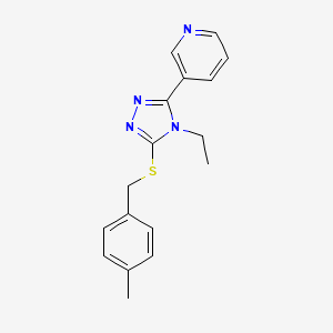 molecular formula C17H18N4S B5754484 3-{4-ethyl-5-[(4-methylbenzyl)thio]-4H-1,2,4-triazol-3-yl}pyridine CAS No. 618426-48-5