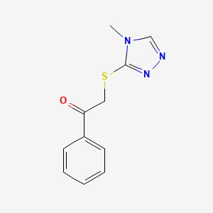 molecular formula C11H11N3OS B5754489 2-[(4-methyl-4H-1,2,4-triazol-3-yl)thio]-1-phenylethanone CAS No. 5374-08-3